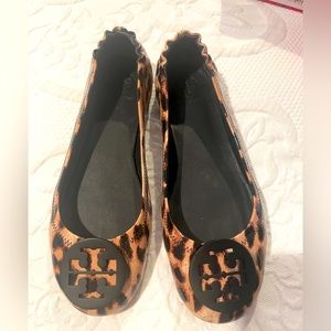 Tory Burch Millie travel ballet flat in natural leopard